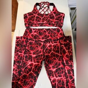 CVG Rage Full Length Leggings & Sports Bra sz XL EUC